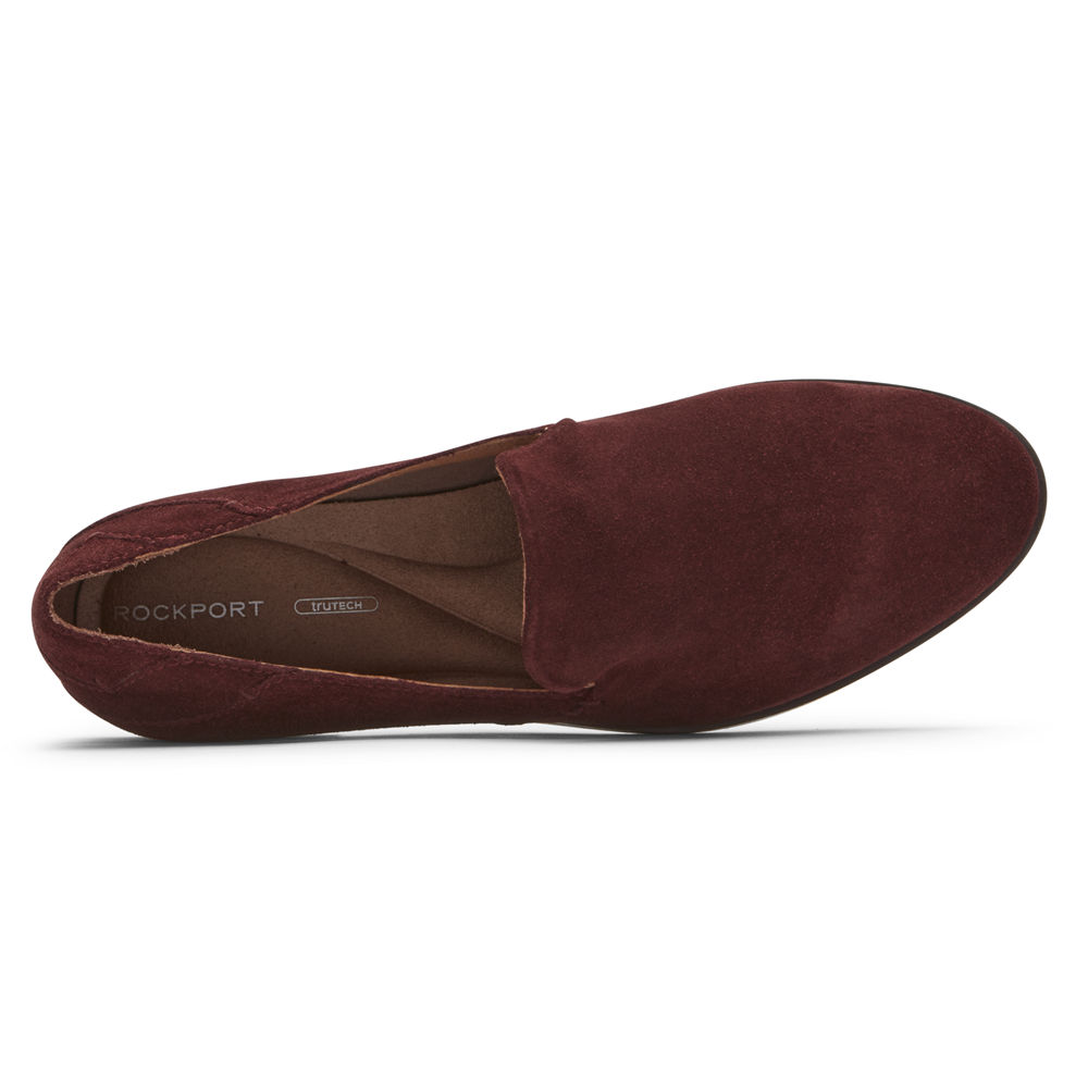 Rockport Loafers For Womens Burgundy - Perpetua - BQ9258147